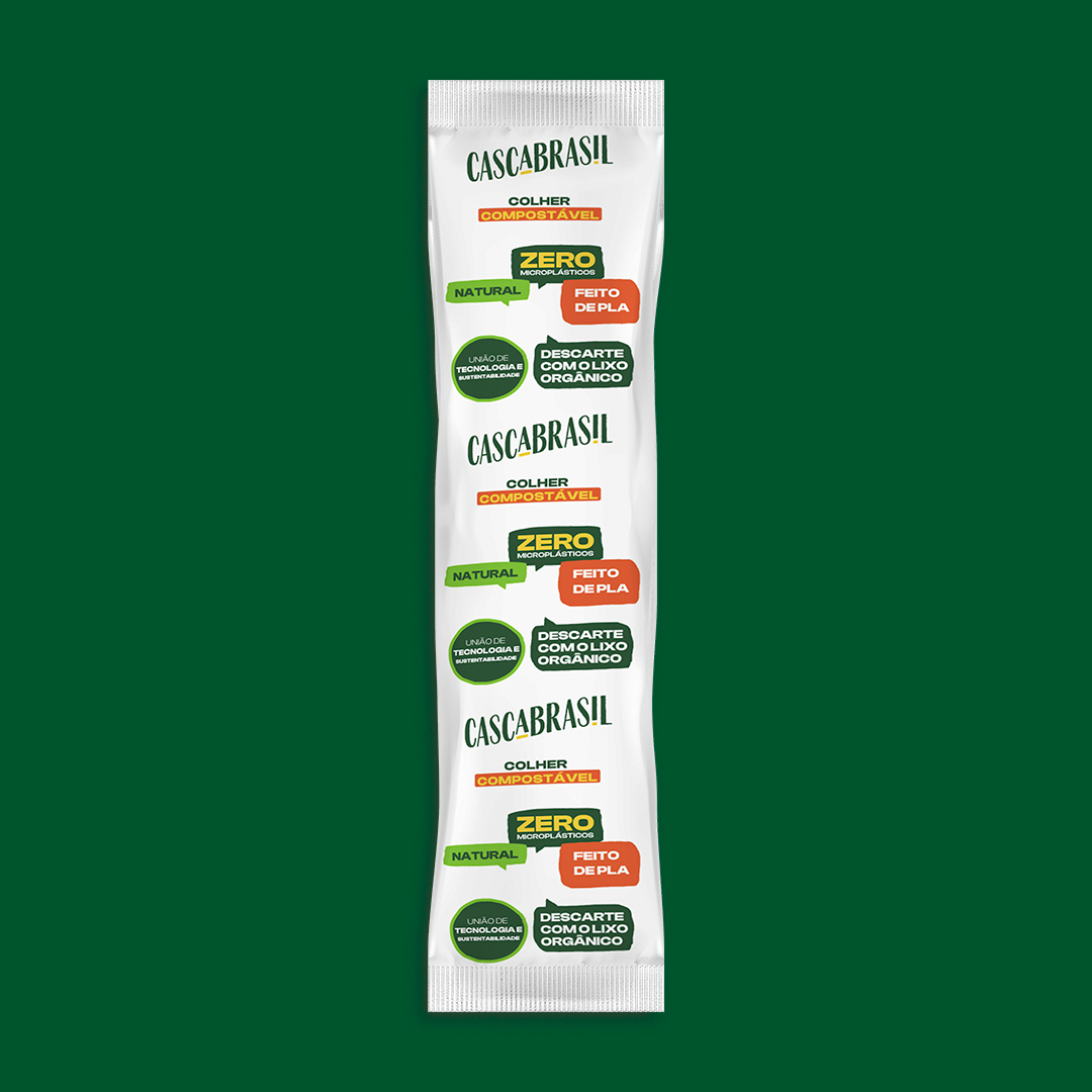 Colher Compostável Sachê com Guardanapo Granel