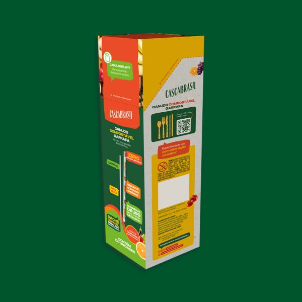 Box Canudo Garrafa Compostável - 100 un.