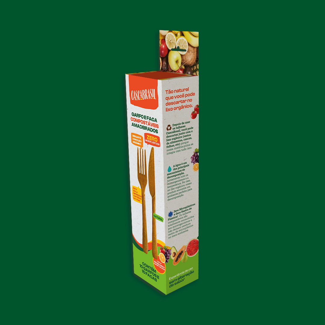 Box Garfo e Faca Compostáveis Amadeirados