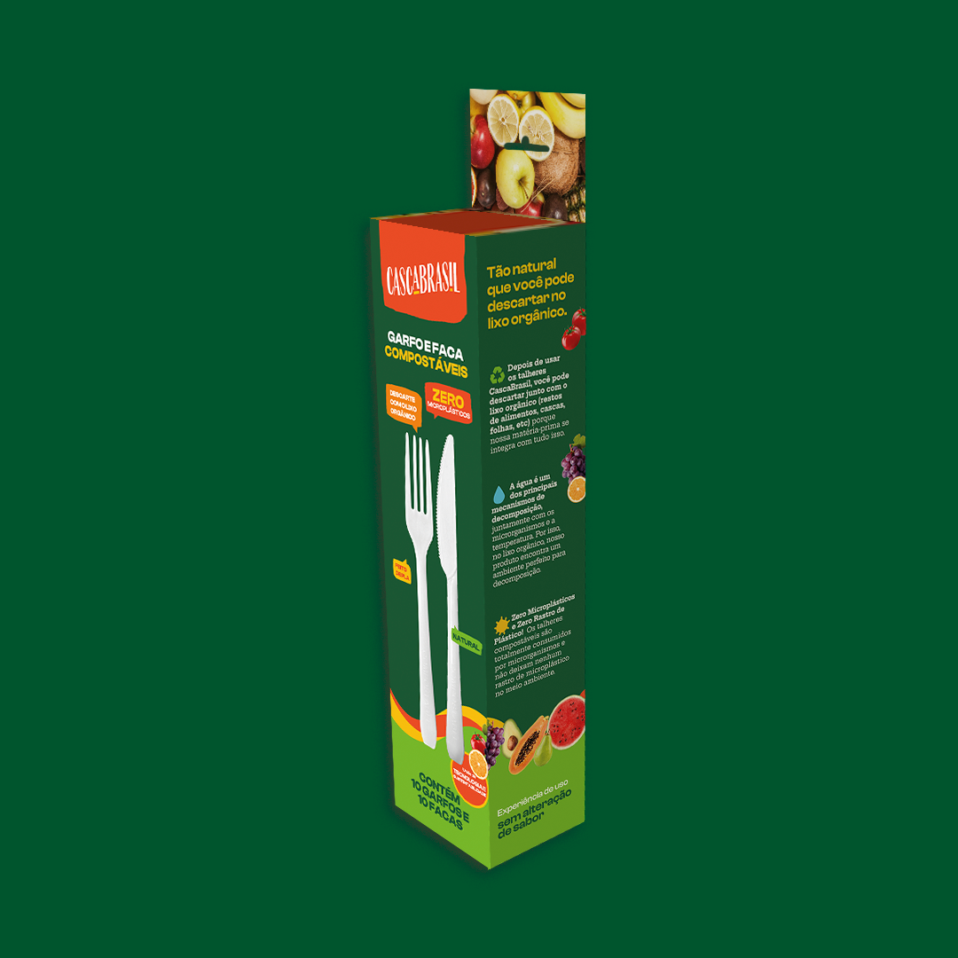 Box Garfo e Faca Compostáveis