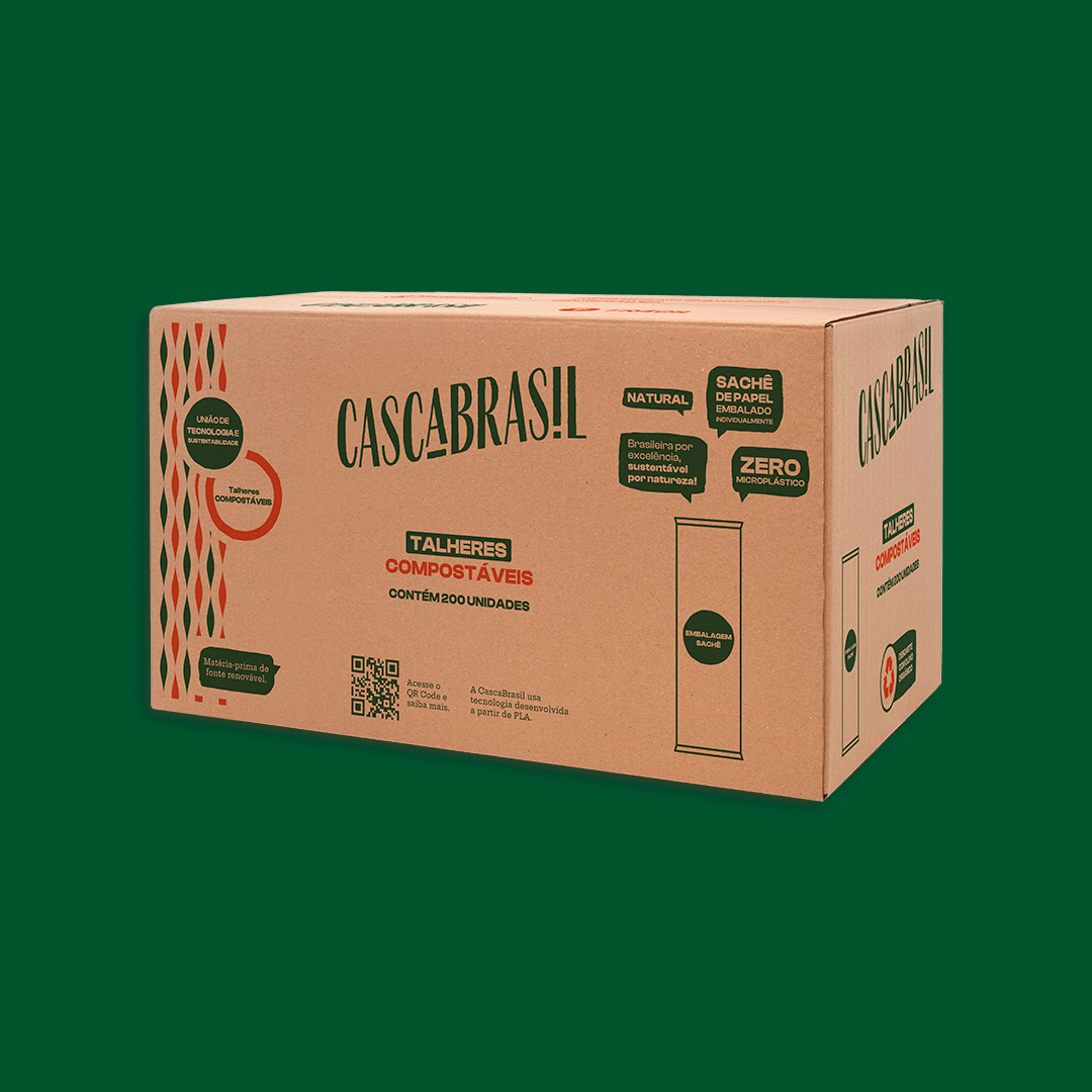 Kit Sachê Garfo e Faca Compostáveis Granel