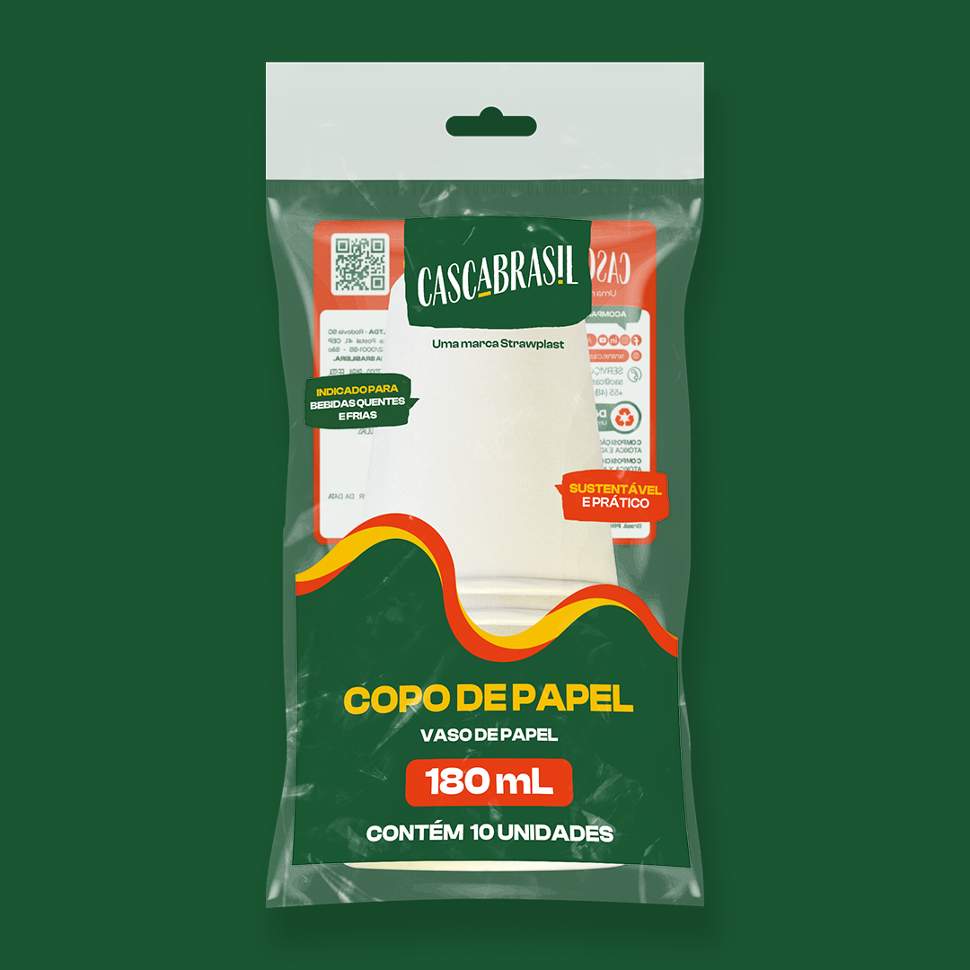 Copo de Papel Branco 180 mL